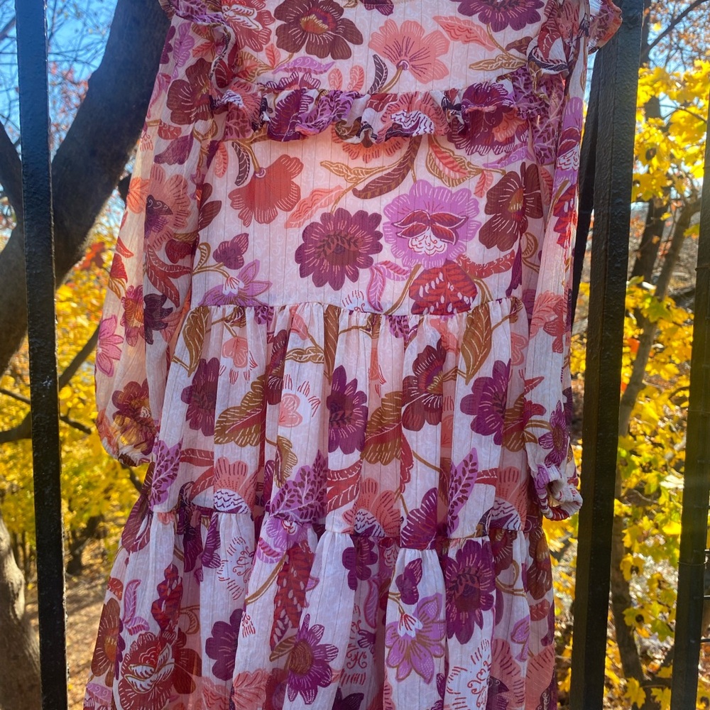 Floral Long-Sleeve Dress – Size 5T